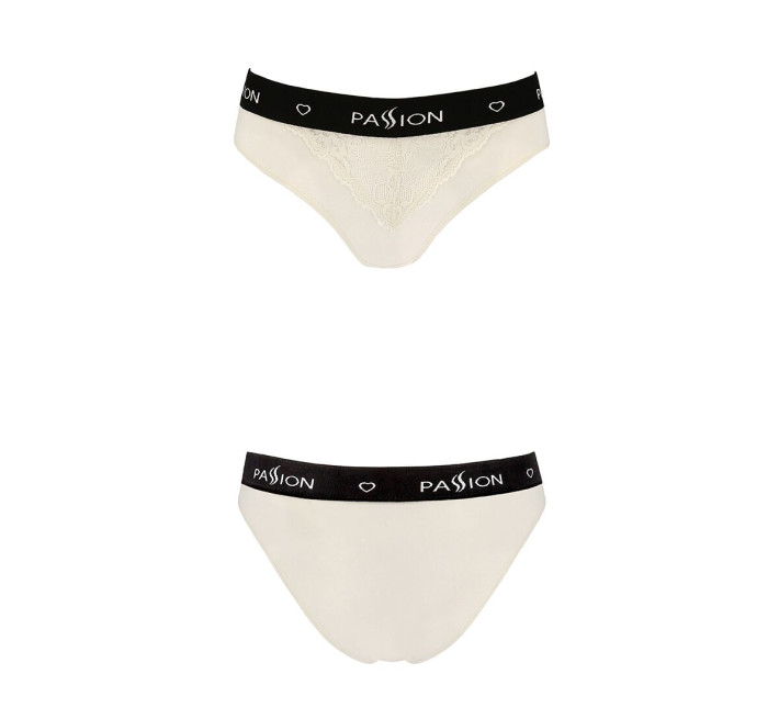 Трусики с широкой резинкой и кружевом Passion PS001 PANTIES S, ecru