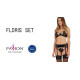 Комплект белья Passion FLORIS SET Черный S/M