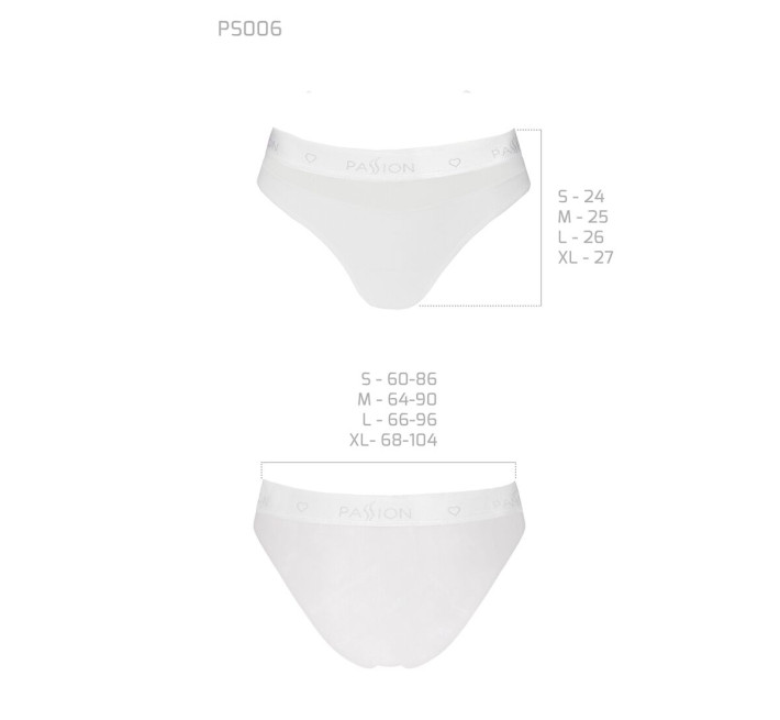 Трусики с прозрачной вставкой Passion PS006 PANTIES XL, white