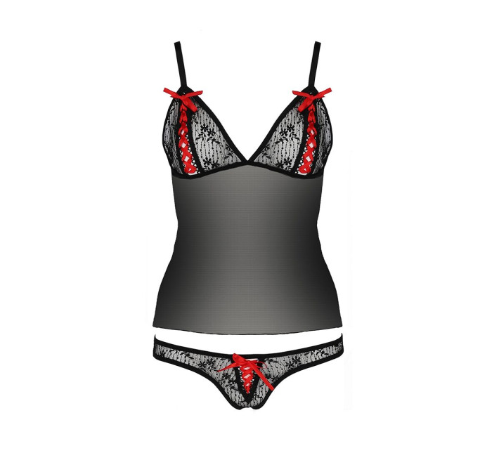 Комплект білизни Passion MELISSA SET black S/M