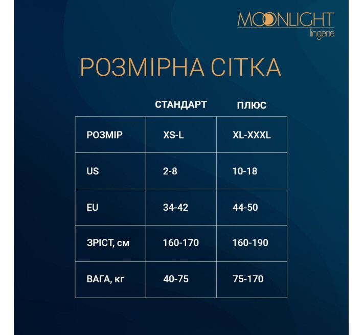 Бодистокинг Moonlight Plus Model 04 Black XL-XXXL, с доступом