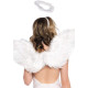 Крылья ангела Leg Avenue Marabou Feather Angel Wings, настоящие перья