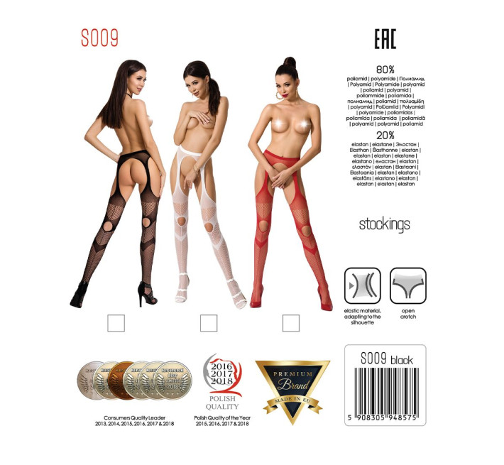 Еротичні колготки Passion S009 Білі S/M/L