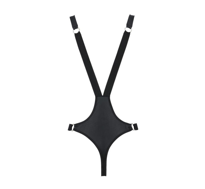 Чоловіче боді з люверсами Passion 028 Harry Black L/XL