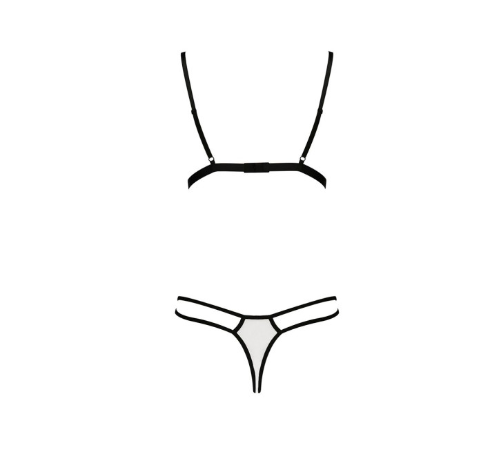 Комплект белья ORIHIME SET white S/M - Passion: стрепы: лиф и трусики