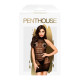 Мини-платье сетка с горлом Penthouse Epic Night Черное XL