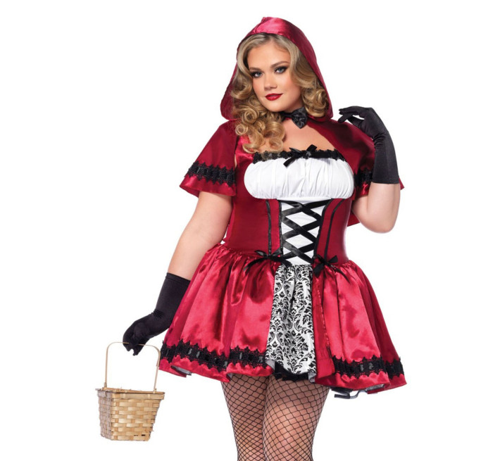 Эротический костюм Красной шапочки Leg Avenue Gothic Red Riding Hood 3X–4X, платье, накидка