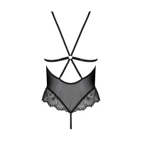 Сетчатое боди с кружевным лифом Passion DELIENA BODY black XXL/XXXL