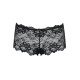 Кружевные трусики-шортики Obsessive Idillia shorties black L/XL