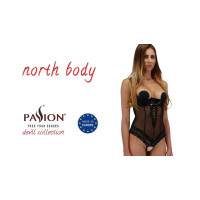 Боді з відкритими грудьми Passion NORTH BODY Чорний XXL/XXXL