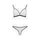 Комплект белья ORIHIME SET white S/M - Passion: стрепы: лиф и трусики