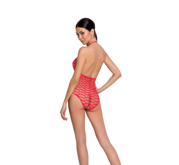 Бодистокинг в большую сетку Passion BS087 red