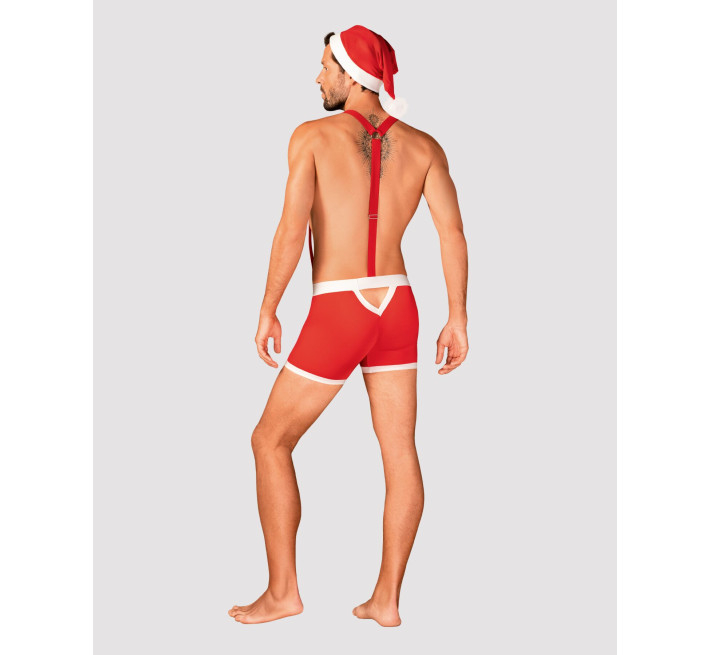 Чоловічий еротичний костюм Санта-Клауса Obsessive Mr Claus червоний S/M