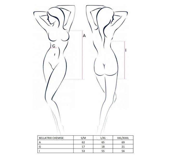 Сексуальное платье со шнуровкой Passion Erotic Line BELLATRIX CHEMISE S/M Черное