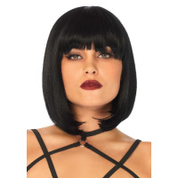 Коротка перука каре з чубчиком Leg Avenue Short natural bob wig, чорна Коротка перука каре з чубчиком Leg Avenue Short natural bob wig, чорна