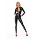 Комбінезон з мокрим ефектом Noir Handmade F293 Powerwetlook catsuit with front zipper, M