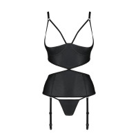 Корсет с открытой грудью Passion JANNIES CORSET black XXL/XXXL
