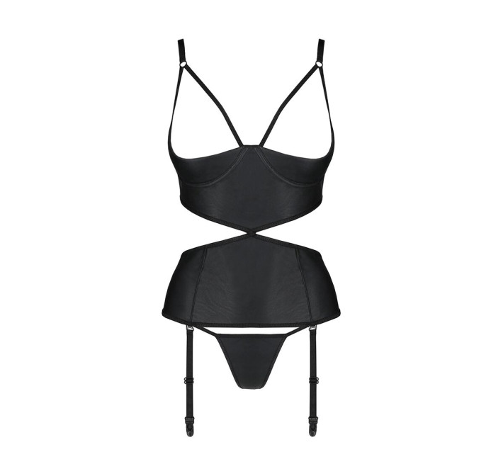 Корсет с открытой грудью Passion JANNIES CORSET black XXL/XXXL