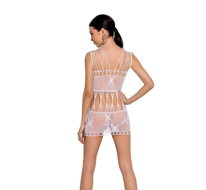 Бодістокінг - мінісукня з метеликами Passion BS090 white