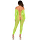 Бодістокінг Leg Avenue Crotchless Footless Lingerie Bodystocking One Size Neon Green