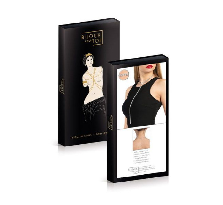 Колье со стразами Bijoux Pour Toi Audrey Серебристое