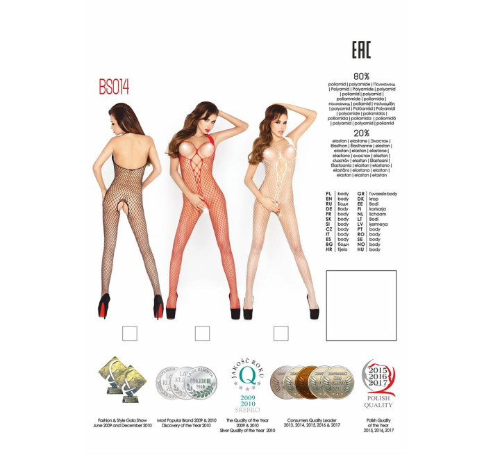 Бодистокинг Passion BS014 S/XL Красный