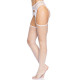Панчохи-сітка Leg Avenue Net stockings with garter belt пояс, підв’язки White One size
