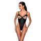 Боді з екошкіри Passion CELINE BODY black L/XL: з доступом, відкритий