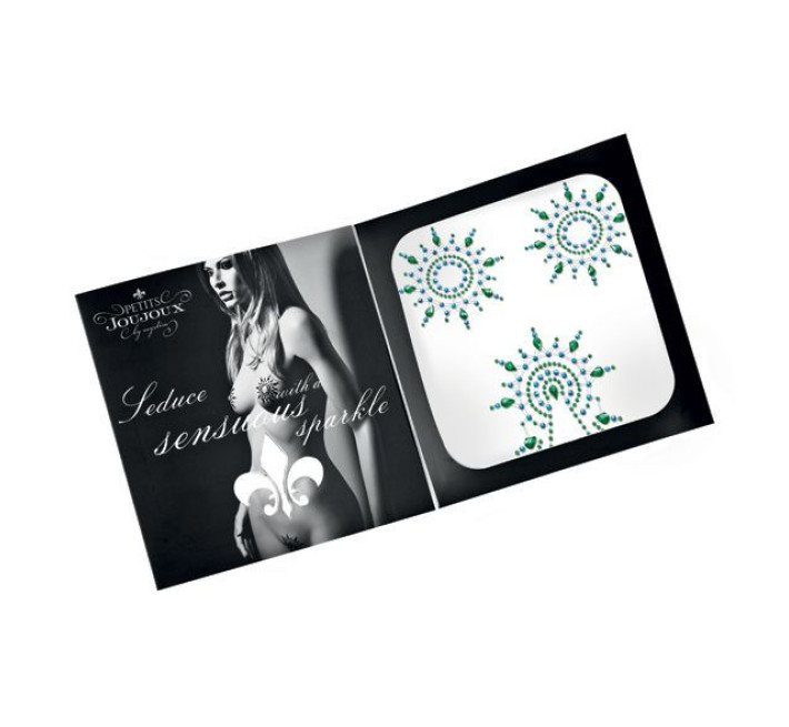 Пэстис из кристаллов Petits Joujoux Gloria set of 3 Зеленые/Голубые