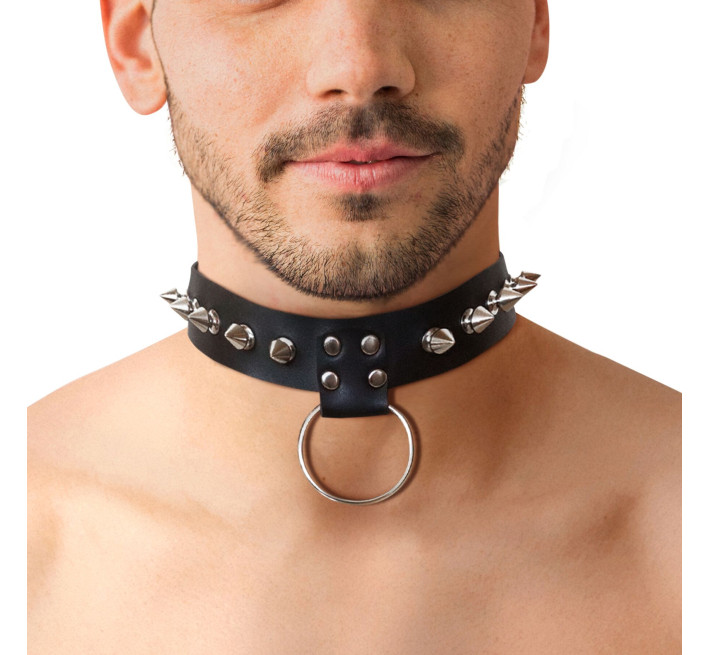 Мужской чокер с шипами Art of Sex - Stiles Leather and Spikes