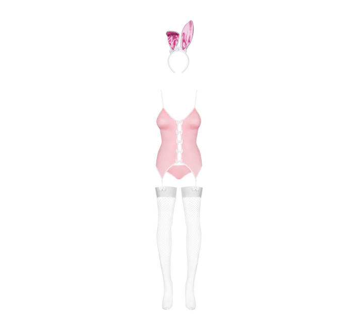 Эротический костюм кролика Obsessive Bunny suit 4 pcs costume pink S/M