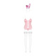 Эротический костюм кролика Obsessive Bunny suit 4 pcs costume pink S/M