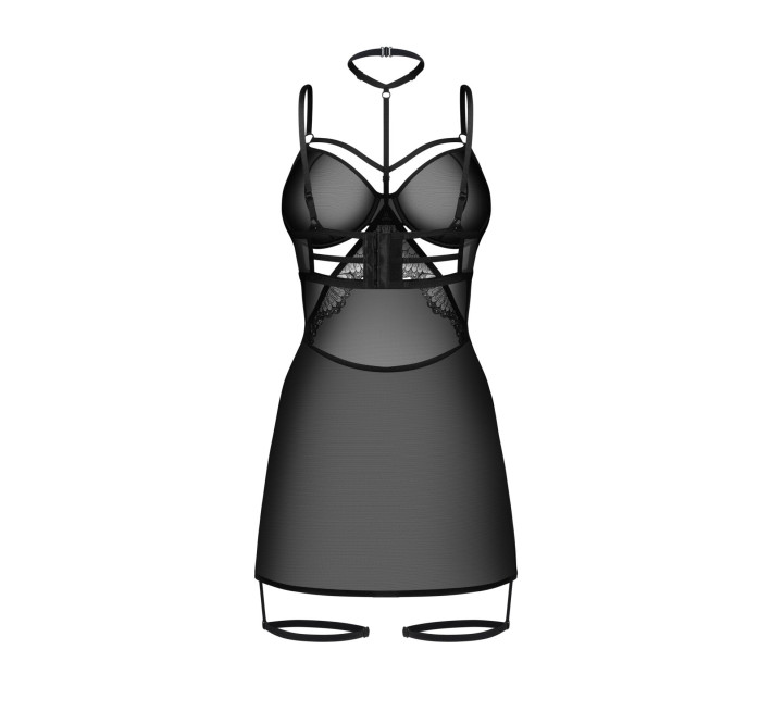 Бебі-долл Obsessive Arrowel Black chemise S/M