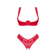 Obsessive Lacelove cupless 2-pcs set червоний XL/2XL