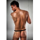Еротичні труси Passion 015 THONG XXL/XXXL Сріблясті