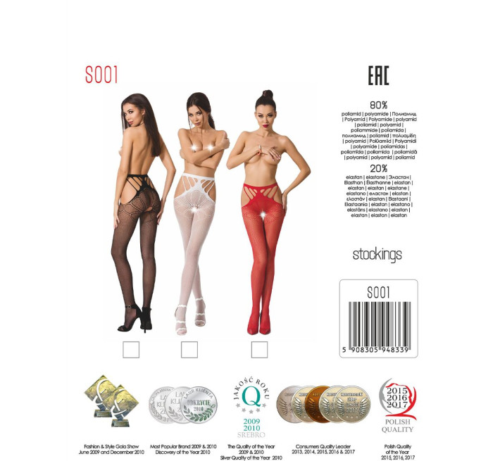 Эротические колготки Passion S001 Черные S/M/L