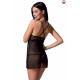 Прозора сорочка приталена Passion QUENTRIS CHEMISE Чорна L/XL