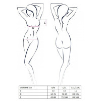 Комплект білизни Passion ORIHIME SET Білий XXL/XXXL