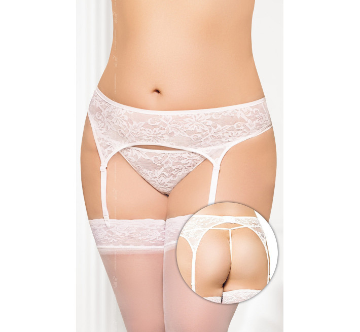 Пояс для панчох SoftLine Garterbelt 3316 XXXL Білий