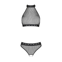 Белье с открытым доступом Passion MOONLIGHT SET black XXL/XXXL