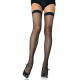 Панчохи-сітка Leg Avenue Nylon Fishnet Thigh Highs дрібна сітка Black one size