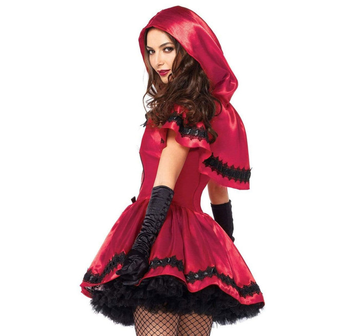 Эротический костюм Красной шапочки Leg Avenue Gothic Red Riding Hood L, платье, накидка