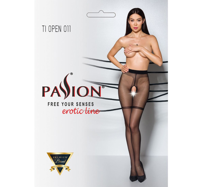 Колготки з відкритим доступом Passion TIOPEN 011 чорні 1/2 (20 den)