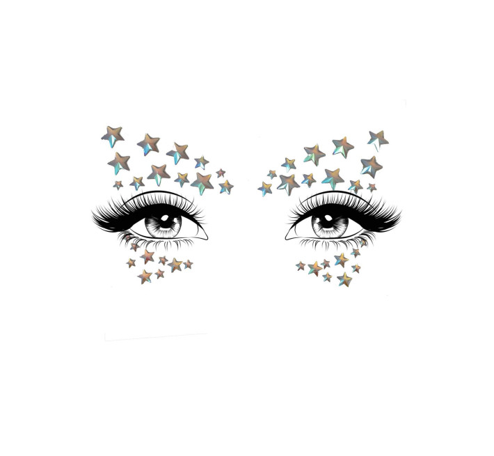 Украшение-звездочки для тела Leg Avenue Celeste face jewels sticker, наклейки, светятся в темноте