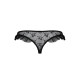 Трусики с оборками Passion Exclusive DONIA THONG black XXL/XXXL
