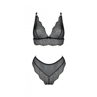 Комплект Passion AMBERLY SET black, L/XL, бралет і трусики бразиліана