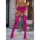 Колготки-панчохи Leg Avenue Heart Garterbelt Stockings One Size Magenta