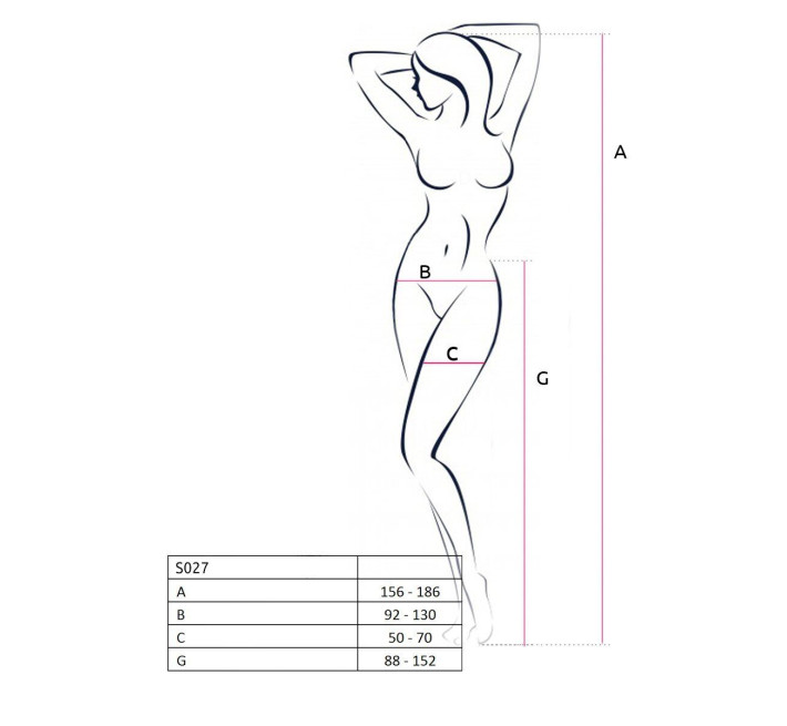 Еротичні колготки-бодістокінг з ажурним поясом Passion S027 One Size, black, відкритий доступ