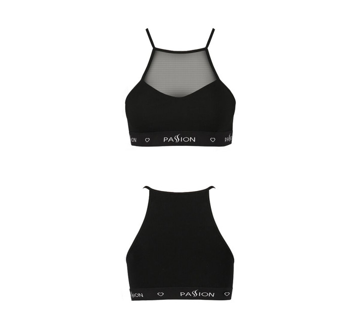 Спортивный топ с прозрачной вставкой Passion PS006 TOP XL, black