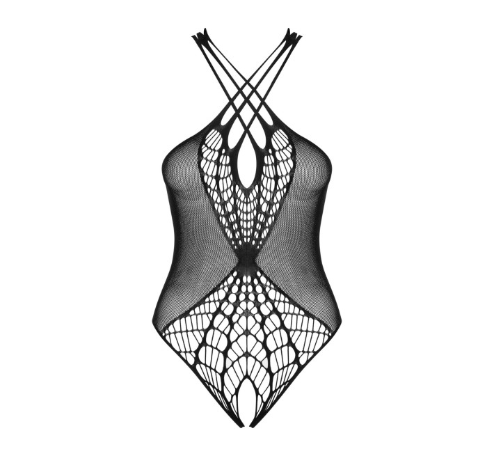 Бодистокинг с большой и мелкой сеткой Obsessive B118 teddy черный S/M/L